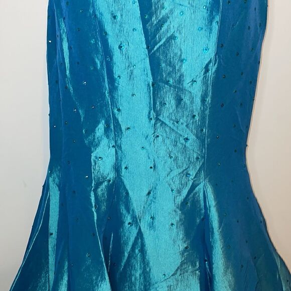 Jovani JVN Sleeveless Mermaid Plunging Back Pageant Prom Formal Dress NWT - Picture 8 of 17